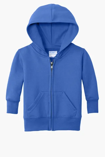 Port & Co Infant Core Fleece Full-Zip Hooded Sweatshirt — view 6