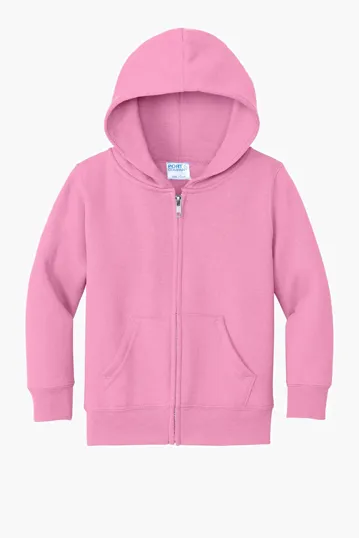 Port & Co Toddler Core Fleece Full-Zip Hooded Sweatshirt — view 2