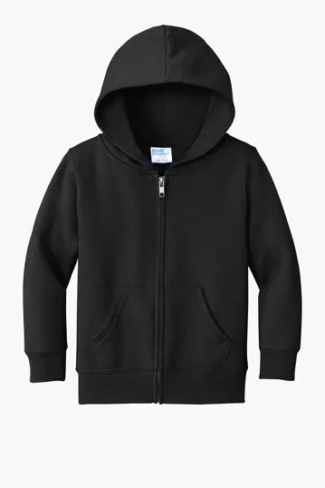 Port & Co Toddler Core Fleece Full-Zip Hooded Sweatshirt — view 3
