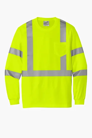 CornerStone ANSI 107 Class 3 Mesh Long Sleeve Tee. — view 3