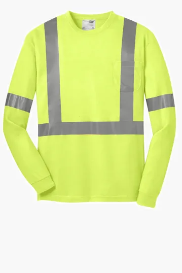 CornerStone ANSI 107 Class 2 Long Sleeve Safety T-Shirt — view 3