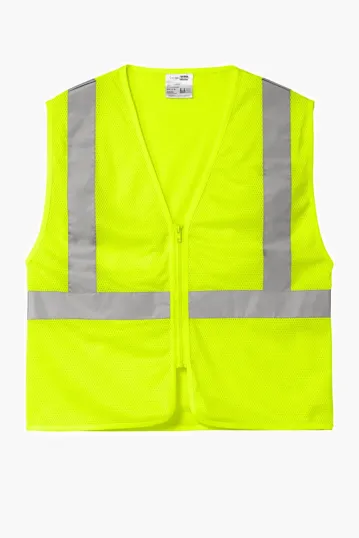 CornerStone ANSI 107 Class 2 Economy Mesh Zippered Vest — view 3