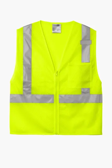 CornerStone ANSI 107 Class 2 Mesh Zippered Vest — view 3