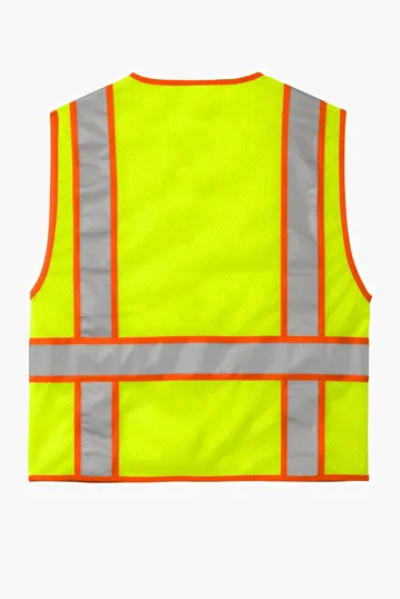 CornerStone ANSI 107 Class 2 Mesh Zippered Two-Tone Vest — view 3