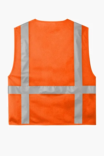 CornerStone ANSI 107 Class 2 Mesh Six-Pocket Zippered Vest — view 4