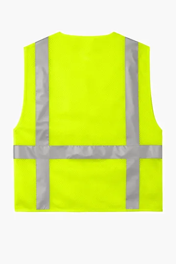 CornerStone ANSI 107 Class 2 Mesh Six-Pocket Zippered Vest — view 5