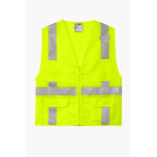 CornerStone ANSI 107 Class 2 Mesh Six-Pocket Zippered Vest — view 3