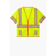 CornerStone ANSI 107 Class 3 Surveyor Mesh Zippered Two-Tone Short Sleeve Vest — view 2