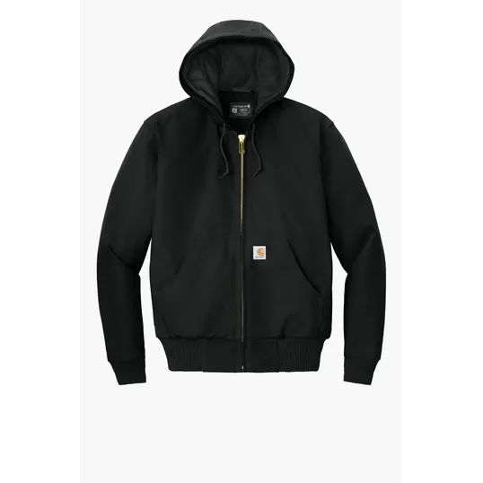 Carhartt Tall Quilted-Flannel-Lined Duck Active Jac — view 2