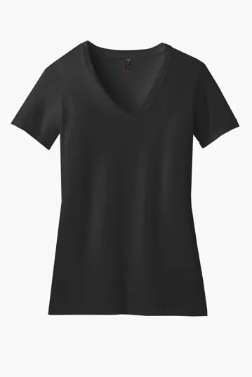 District Women's Perfect Blend CVC V-Neck Tee — view 2