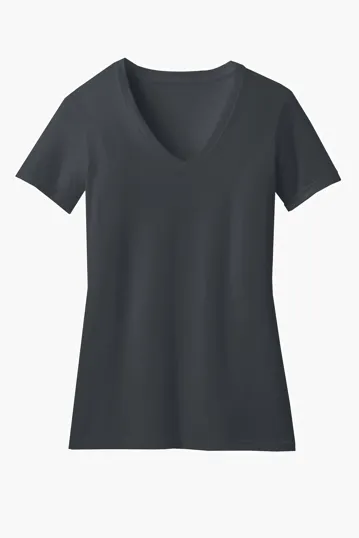 District Women's Perfect Blend CVC V-Neck Tee — view 4
