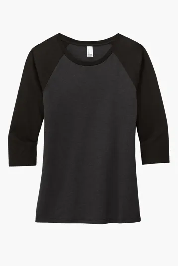District Women's Perfect Tri 3/4-Sleeve Raglan — view 3