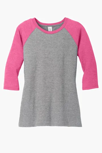 District Women's Perfect Tri 3/4-Sleeve Raglan — view 5