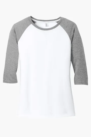 District Women's Perfect Tri 3/4-Sleeve Raglan — view 6