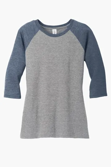 District Women's Perfect Tri 3/4-Sleeve Raglan — view 7