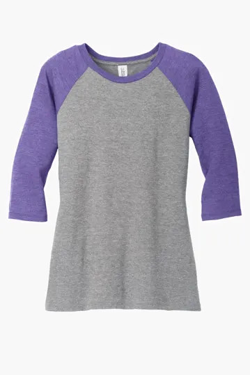 District Women's Perfect Tri 3/4-Sleeve Raglan — view 8