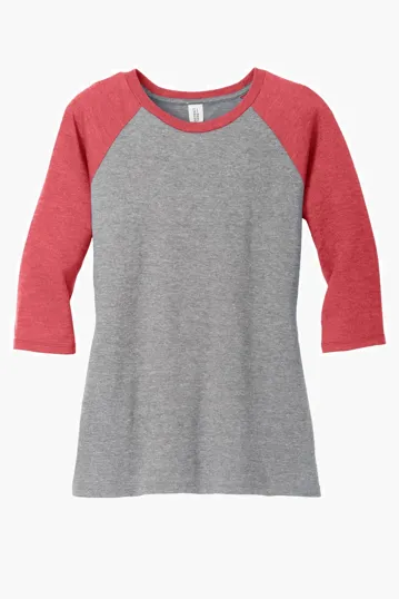 District Women's Perfect Tri 3/4-Sleeve Raglan — view 9