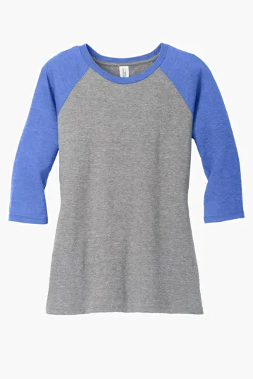 District Women's Perfect Tri 3/4-Sleeve Raglan — view 10