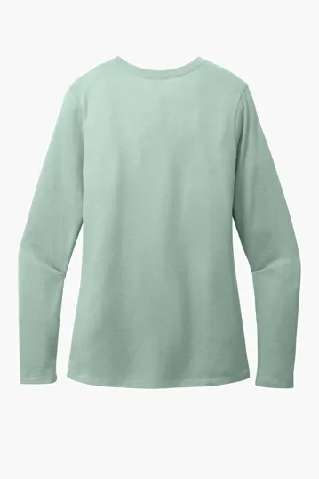 District Women's Perfect Blend CVC Long Sleeve Tee — view 12