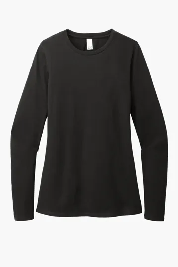 District Women's Perfect Blend CVC Long Sleeve Tee — view 2