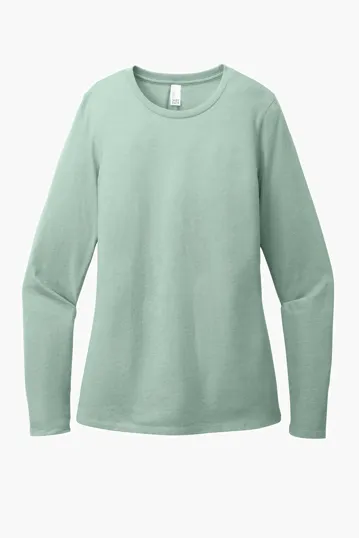 District Women's Perfect Blend CVC Long Sleeve Tee — view 4