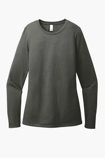 District Women's Perfect Blend CVC Long Sleeve Tee — view 5
