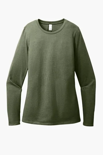 District Women's Perfect Blend CVC Long Sleeve Tee — view 6