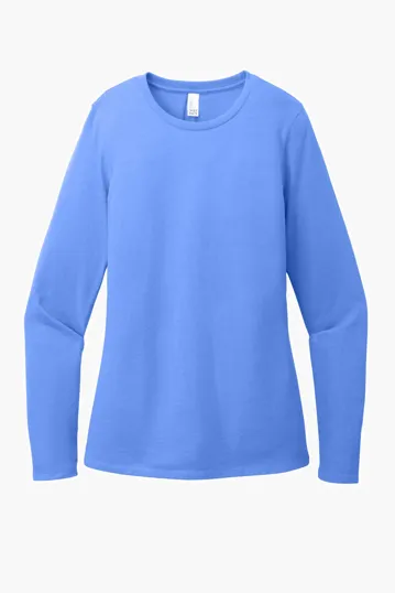 District Women's Perfect Blend CVC Long Sleeve Tee — view 7