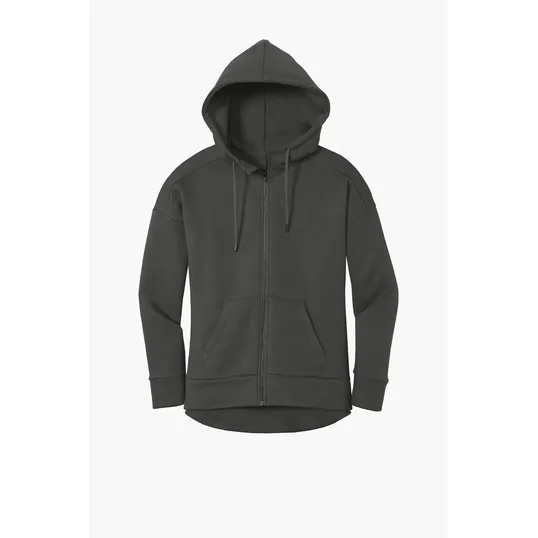 District Women's Perfect Weight Fleece Drop Shoulder Full-Zip Hoodie — view 2