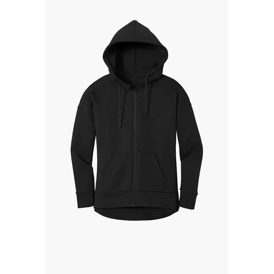 District Women's Perfect Weight Fleece Drop Shoulder Full-Zip Hoodie — view 3