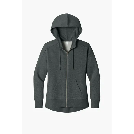 District Women's Perfect Weight Fleece Drop Shoulder Full-Zip Hoodie — view 9