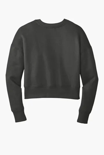District Women's Perfect Weight Fleece Cropped Crew — view 5