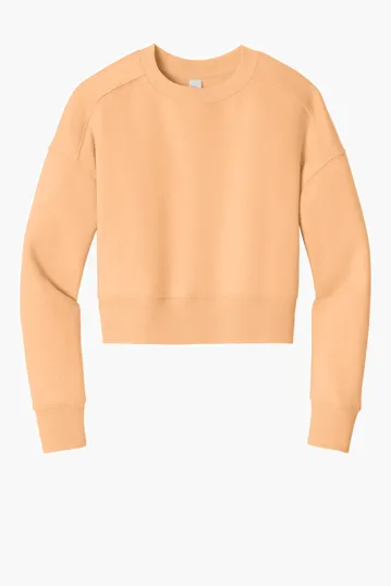 District Women's Perfect Weight Fleece Cropped Crew — view 8