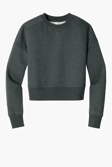 District Women's Perfect Weight Fleece Cropped Crew — view 10