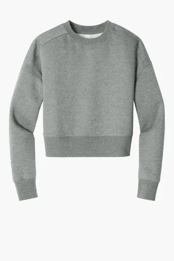 District Women's Perfect Weight Fleece Cropped Crew — view 11