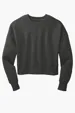 District Women's Perfect Weight Fleece Cropped Crew — view 2