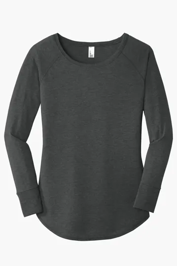 District Women's Perfect Tri Long Sleeve Tunic Tee — view 2