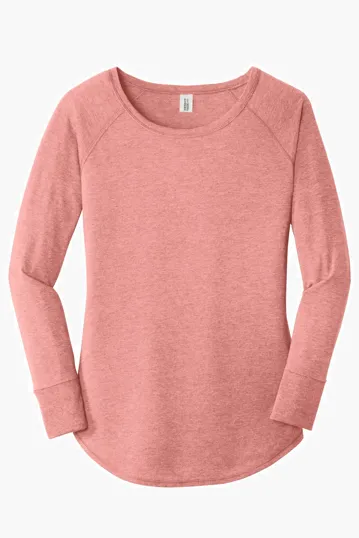 District Women's Perfect Tri Long Sleeve Tunic Tee — view 3
