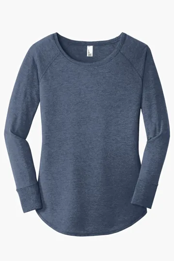 District Women's Perfect Tri Long Sleeve Tunic Tee — view 5