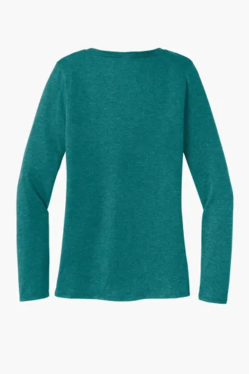 District Women's Perfect Tri Long Sleeve V-Neck Tee — view 15
