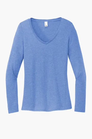 District Women's Perfect Tri Long Sleeve V-Neck Tee — view 7
