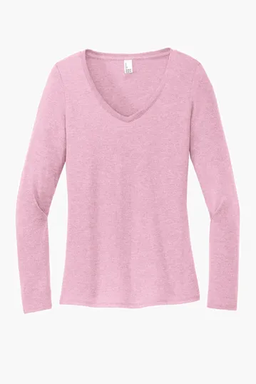 District Women's Perfect Tri Long Sleeve V-Neck Tee — view 11