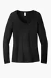 District Women's Perfect Tri Long Sleeve V-Neck Tee  — view 2