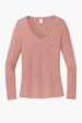 District Women's Perfect Tri Long Sleeve V-Neck Tee  — view 3