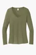 District Women's Perfect Tri Long Sleeve V-Neck Tee  — view 8