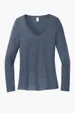 District Women's Perfect Tri Long Sleeve V-Neck Tee  — view 9