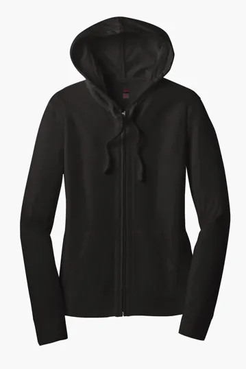 District Women's Fitted Jersey Full-Zip Hoodie — view 2