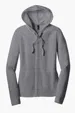 District Women's Fitted Jersey Full-Zip Hoodie — view 3