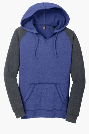 District Women's Lightweight Fleece Raglan Hoodie — view 2