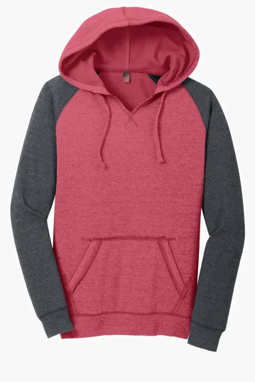 District Women's Lightweight Fleece Raglan Hoodie — view 4